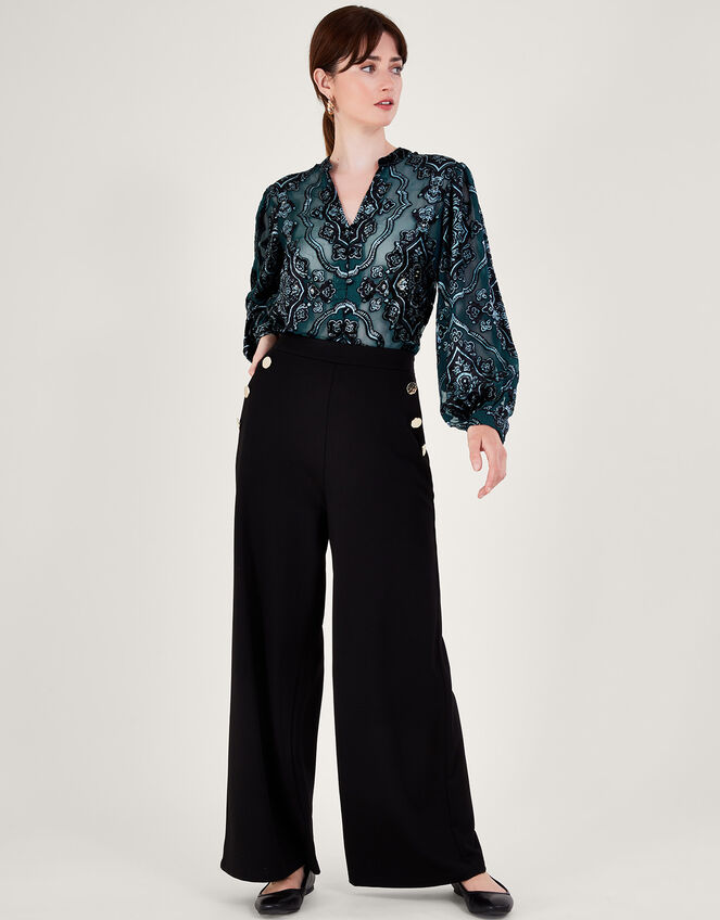 Darcy Devore Blouse, Teal (TEAL), large