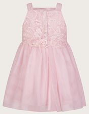 Baby Anna Sleeveless Lacy Dress, Pink (PALE PINK), large