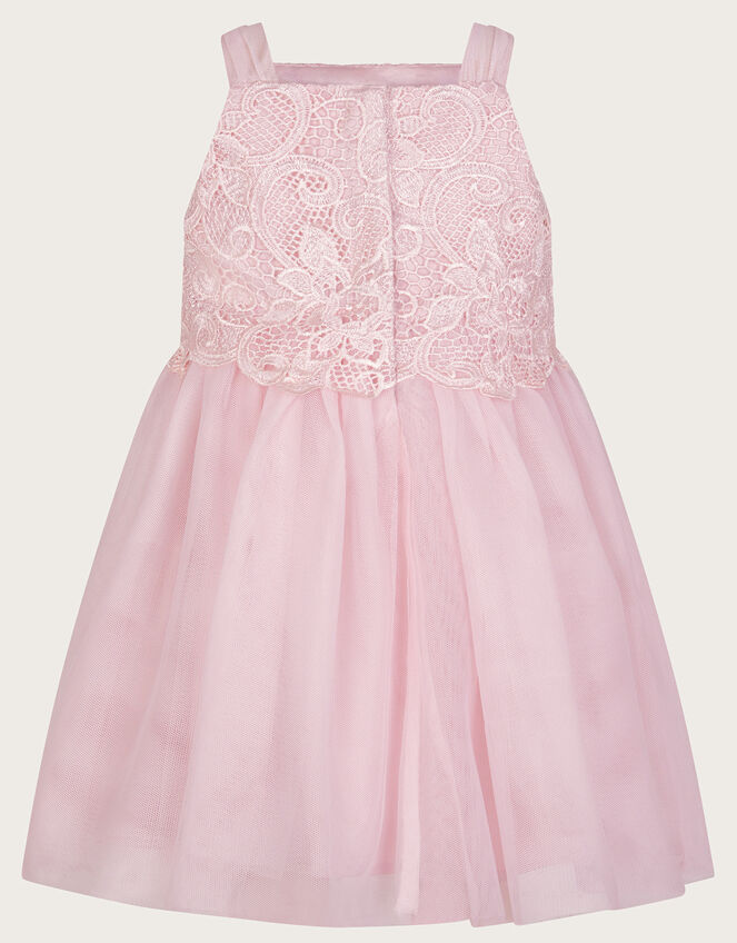 Baby Anna Sleeveless Lacy Dress, Pink (PALE PINK), large