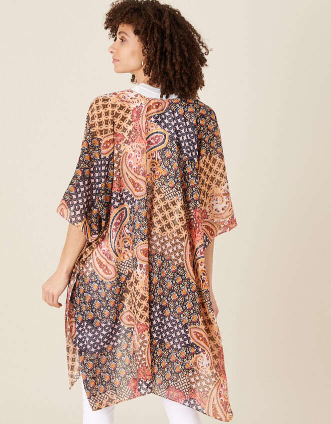 Heritage Print Longline Cover Up, , large