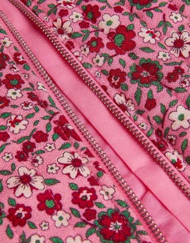 Floral Print Bomber Jacket, Pink (PINK), large