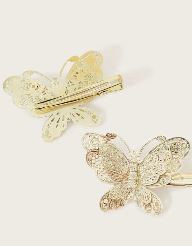 Flutter Butterfly Hair Clips Set of Two, , large