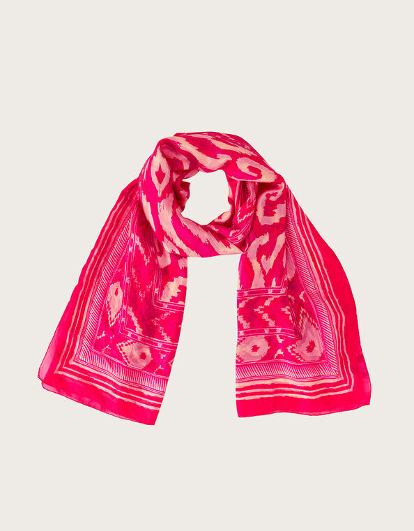Ikat Silk Beach Scarf, , large