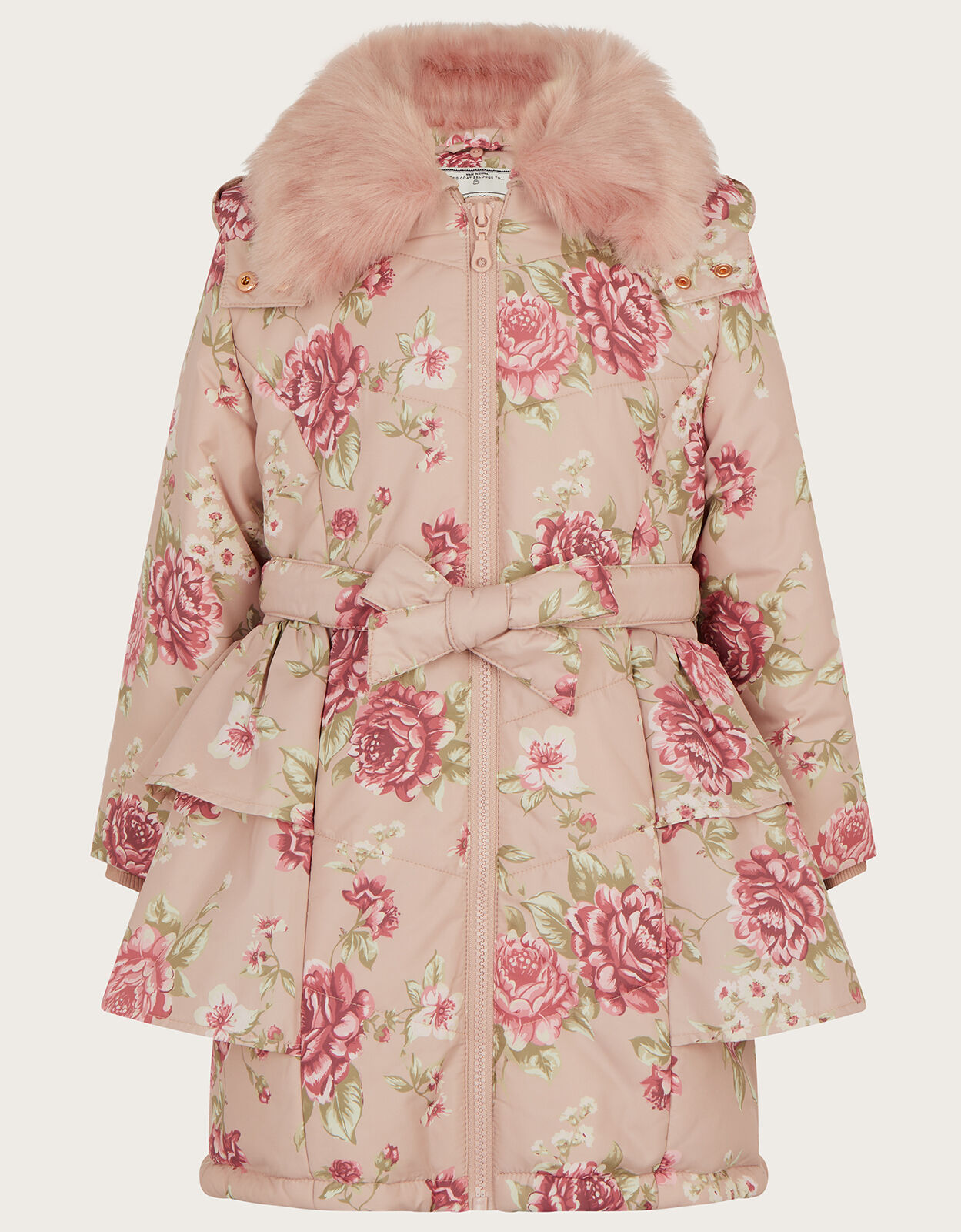 Pink floral coat discount
