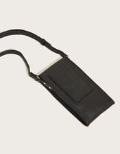 Leather Phone Holder, Black (BLACK), large