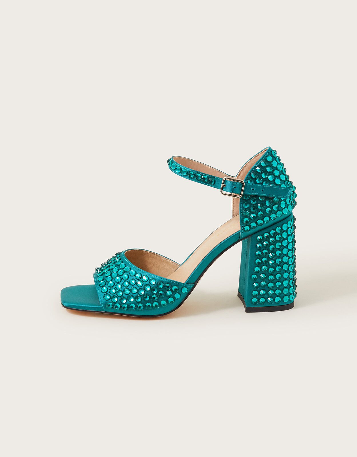 Gem Embellished Heels Teal Occasion Shoes Monsoon US