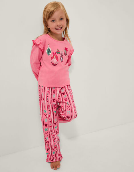 Christmas Bauble Pyjama Set, Pink (PINK), large