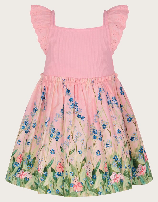 Baby Bunny Scene Dress, Pink (PINK), large