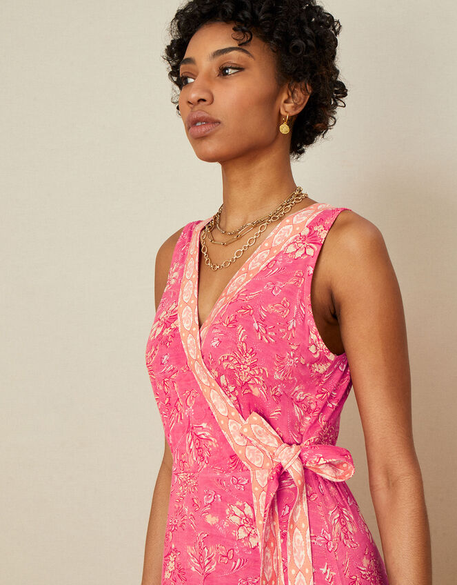 V-Neck Print Wrap Dress | Beachwear & Swimwear | Monsoon Global.