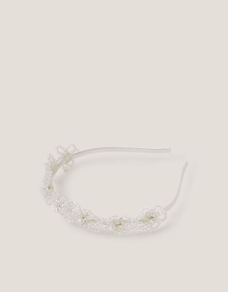 Flower Beaded Headband, , large