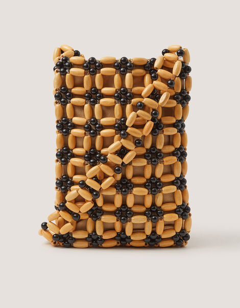 Joli Wooden Bead Crossbody Bag, , large