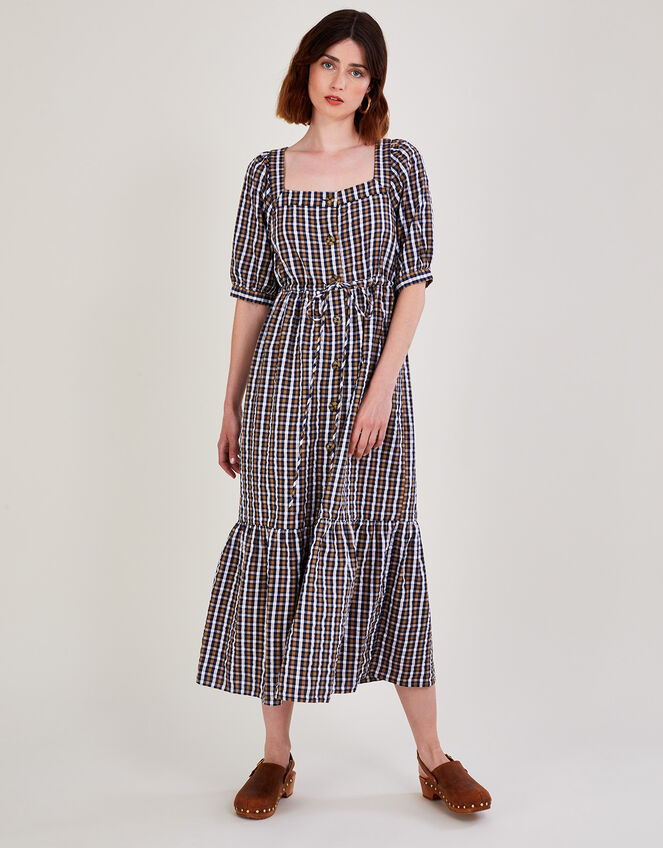Dolly Check Dress, Blue (NAVY), large