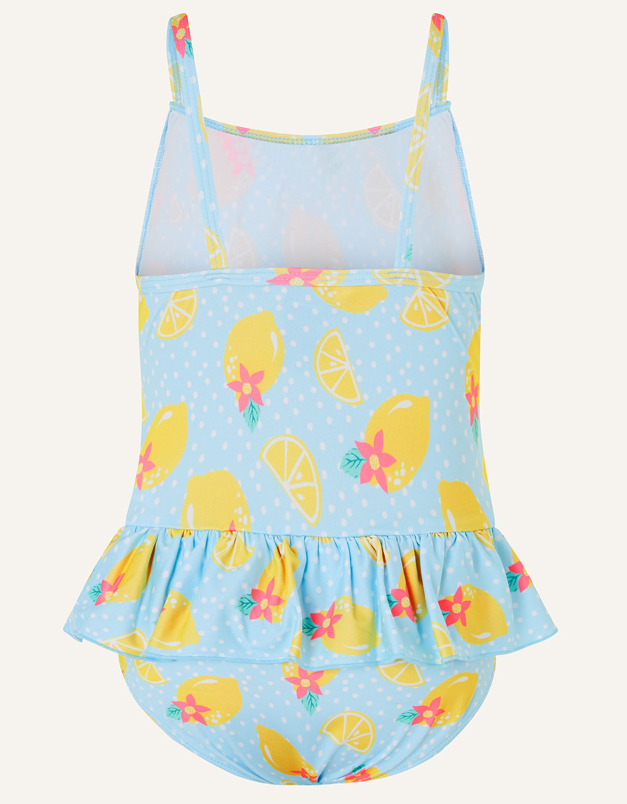 Baby Lemon Print Swimsuit Blue