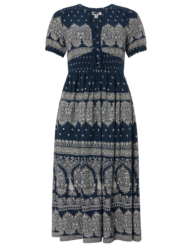 Hatty Heritage Print Dress, Blue (NAVY), large