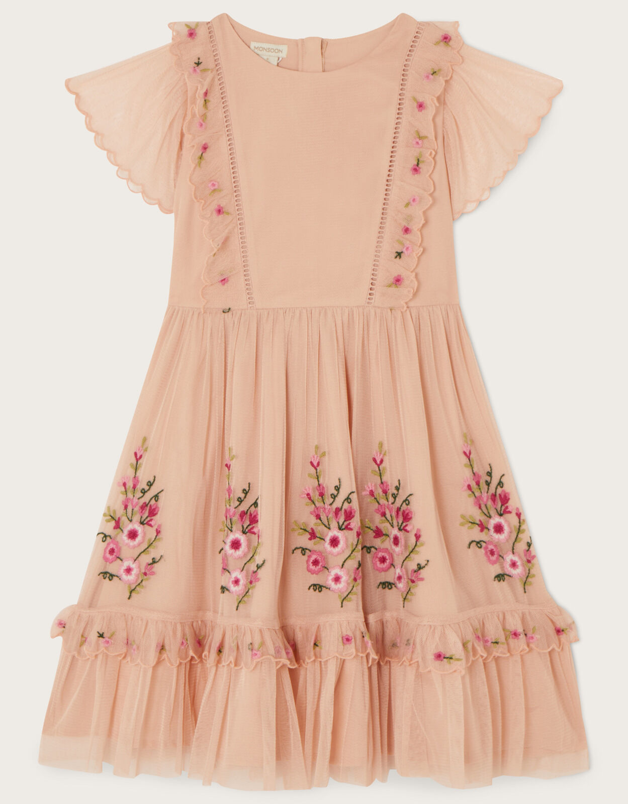 Mesh online frill dress