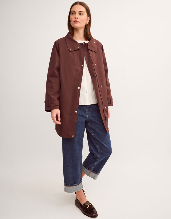 Simone Waterproof Rain Jacket, Brown (CHOCOLATE), large