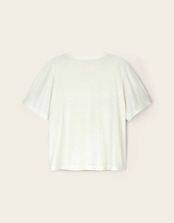 East Florence Floral Embroidered T-shirt, Ivory (IVORY), large