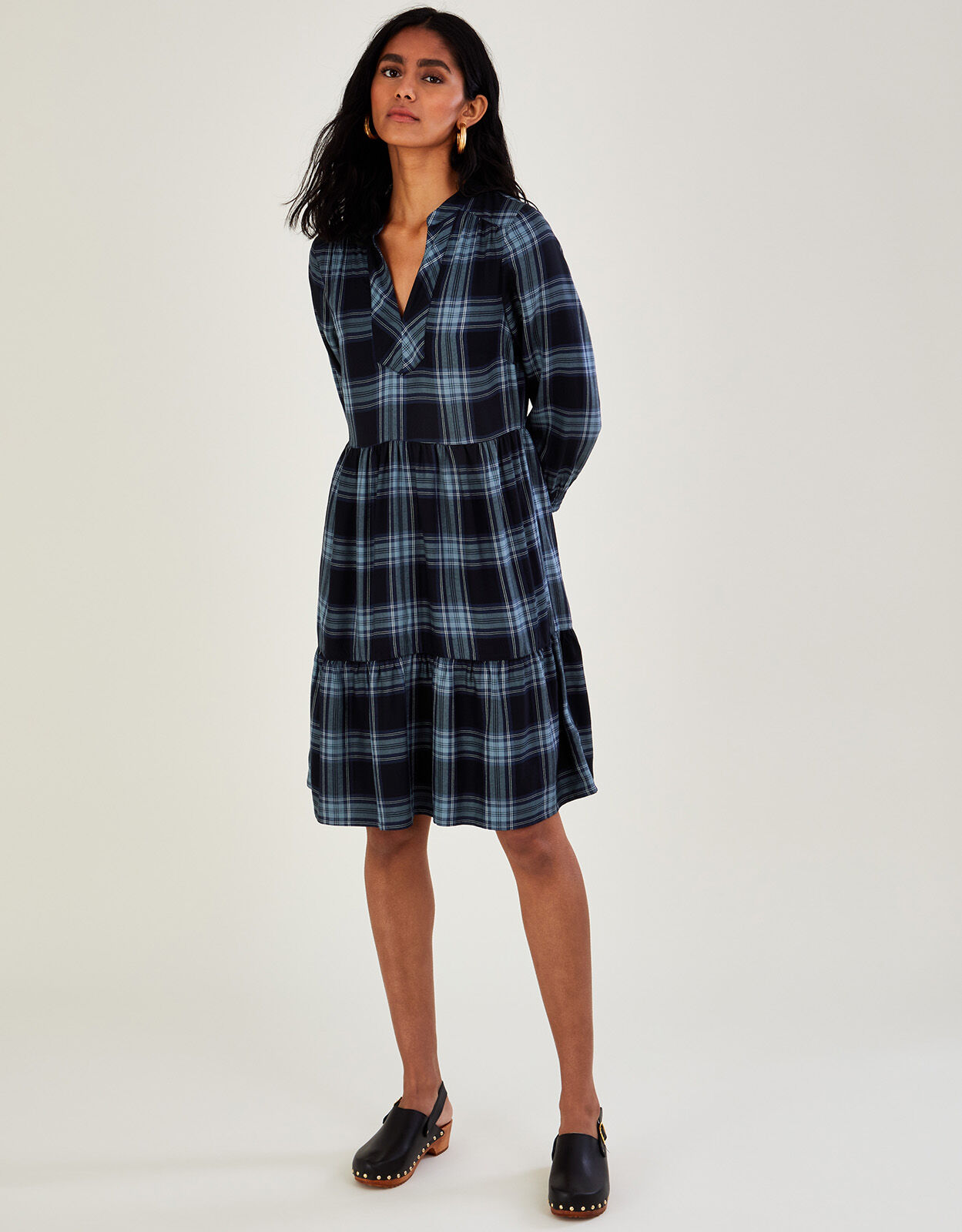 Monsoon check dress new arrivals