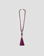 Beaded Tassel Necklace, , large