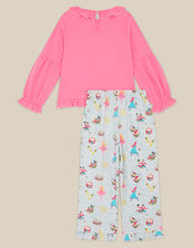 Twelve Days Of Christmas Long Pyjamas Set, Pink (PINK), large