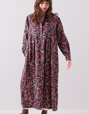 East Mariel Floral Print Cotton Midi Dress, Multi (MULTI), large