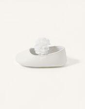 Shimmer Corsage Booties, Ivory (IVORY), large