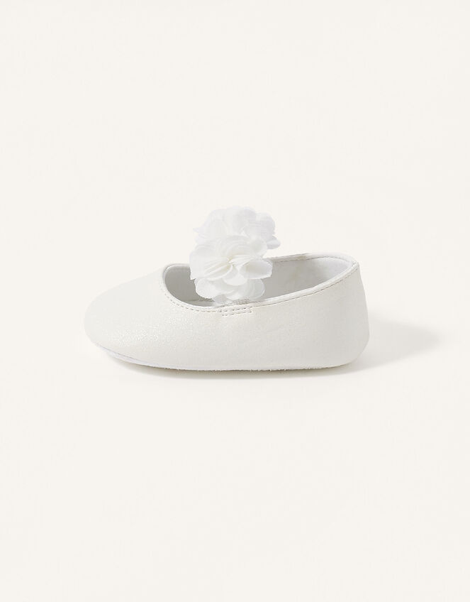 Shimmer Corsage Booties, Ivory (IVORY), large