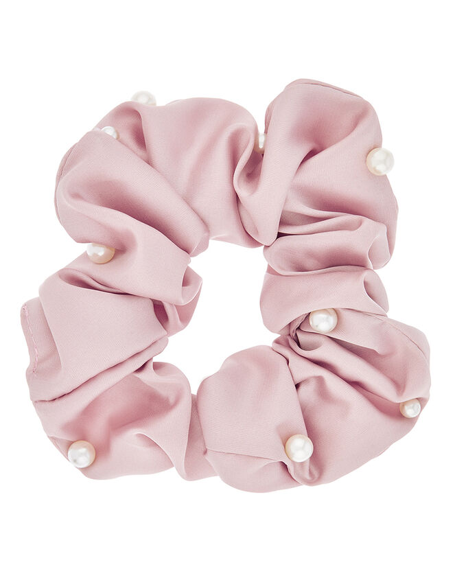 Pearly Satin Headband and Scrunchie Set, , large
