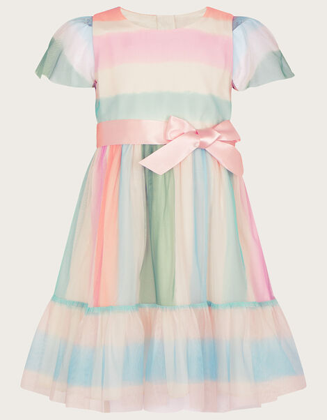 Baby Pippa Stripe Tulle Dress, Multi (MULTI), large