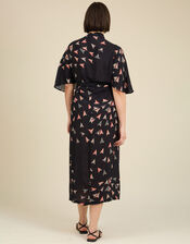 Tallulah and Hope Print Tie Dress, Black (BLACK), large