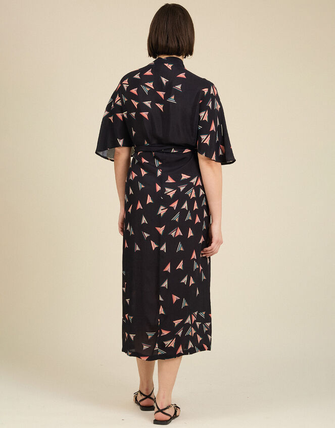 Tallulah and Hope Print Tie Dress, Black (BLACK), large