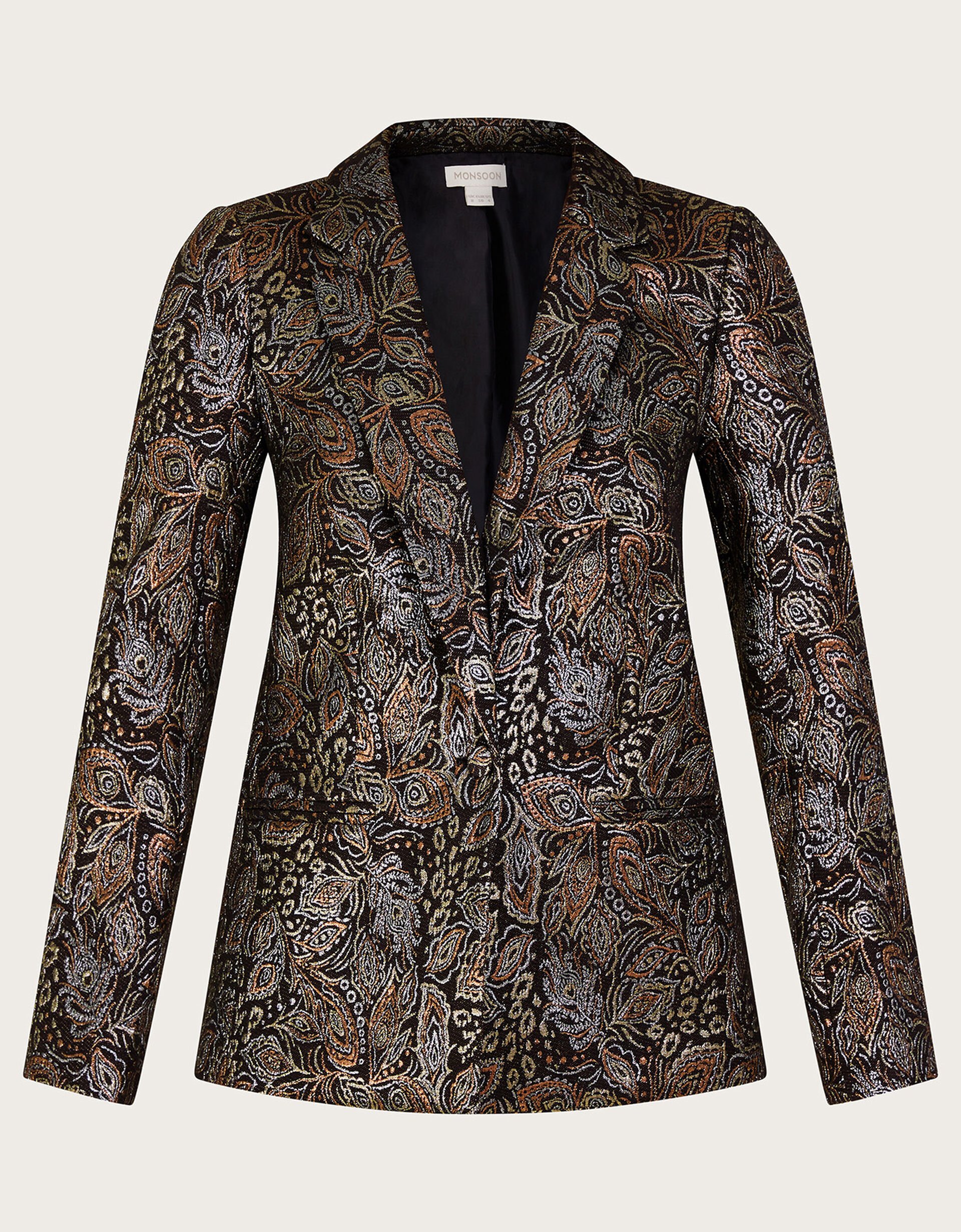 Joni Jacquard Jacket, Black (BLACK), large