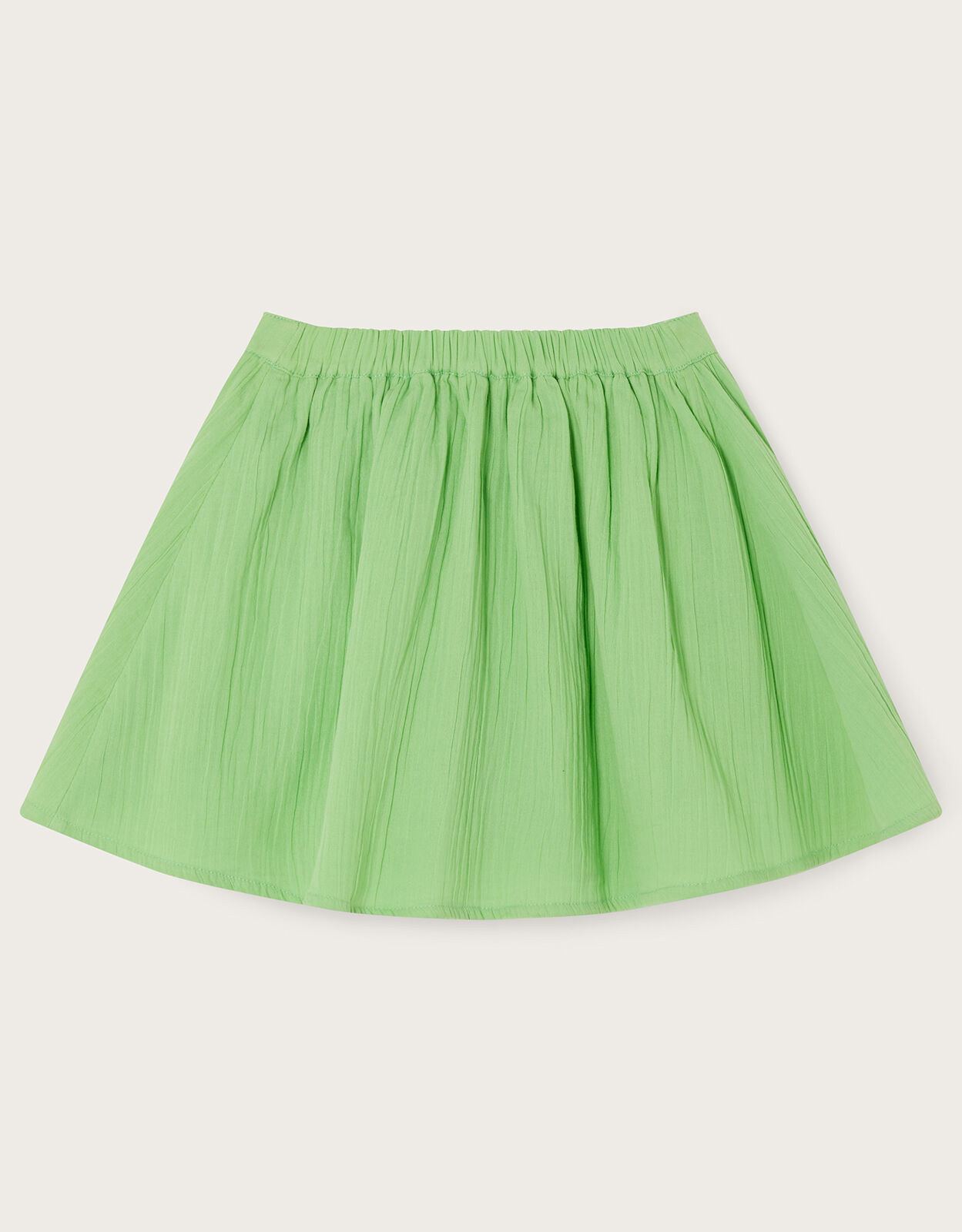 Crochet Pocket Cheesecloth Skirt Green