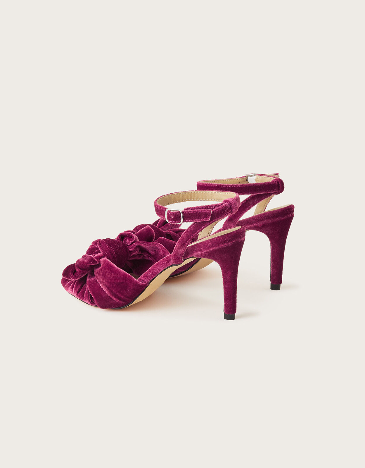 Velvet bow heels online