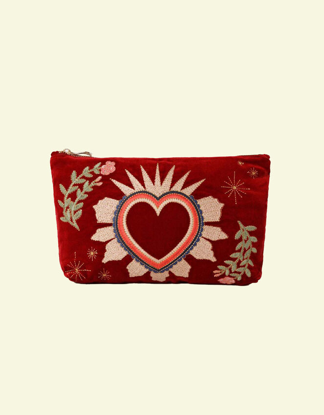 red heart pouch