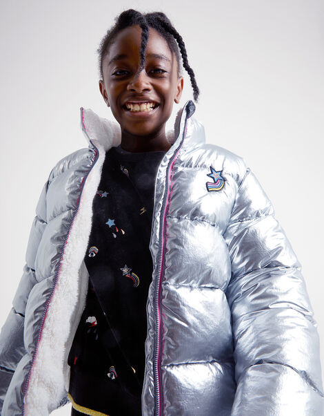 Starry Metallic Jacket, Silver (SILVER), large