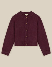 East Zoya Crew Neck Cardigan, Red (BERRY), large
