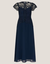 Monica Lace Midi Bridesmaid Dress, Blue (NAVY), large
