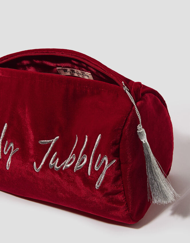 Lovely Jubbly Velvet Make Up Bag, , large