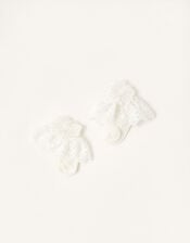 Baby Lace Bando and Socks Set, Ivory (IVORY), large