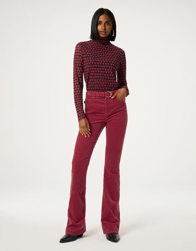 Fabienne Chapot Heart Print Top, Red (RED), large
