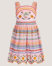 Monsoon x Charlie Taylor Print Tiered Dress, Ivory (IVORY), large