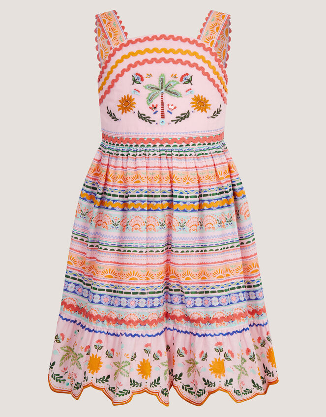 Monsoon x Charlie Taylor Print Tiered Dress, Ivory (IVORY), large