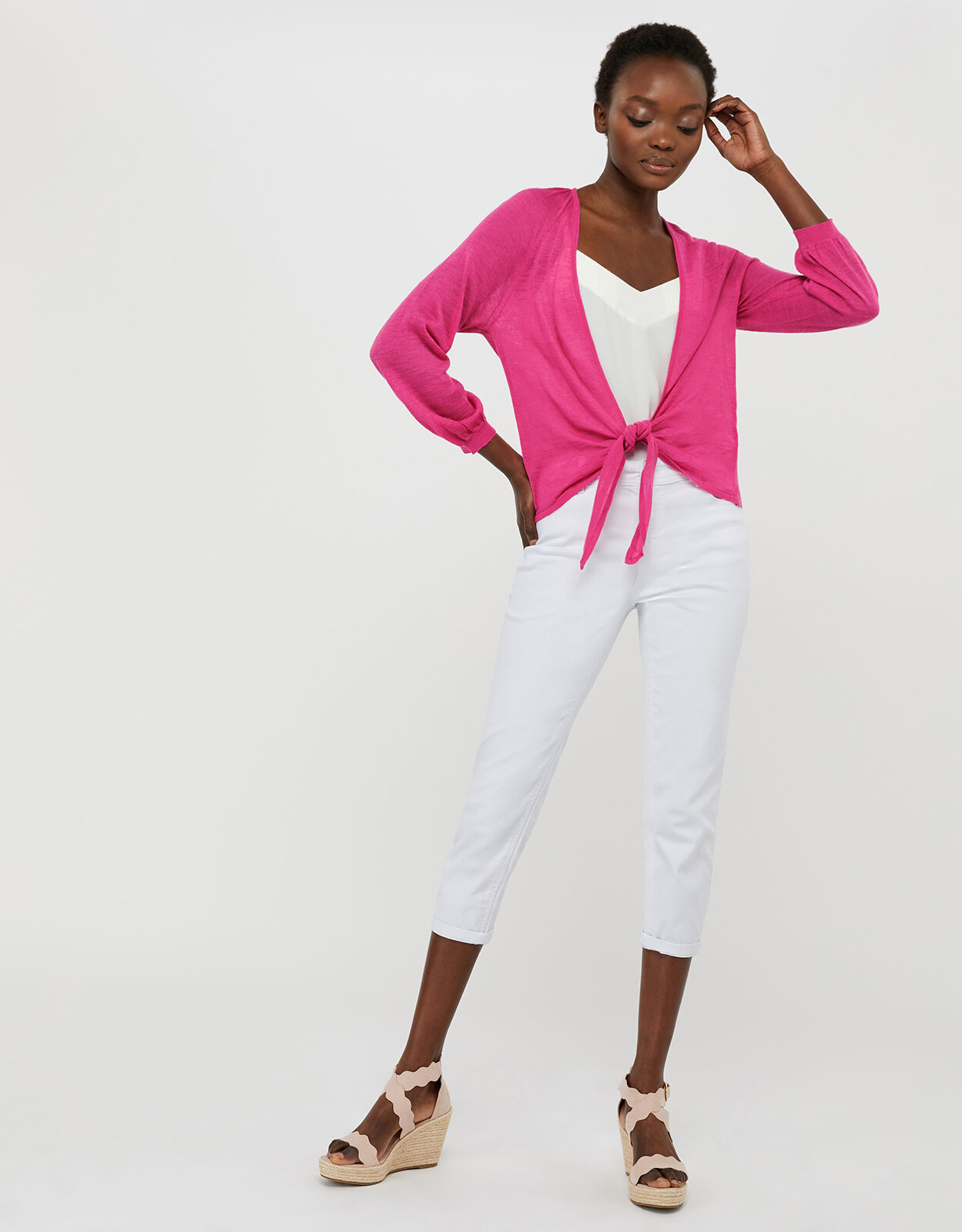 Pink shrug discount women's clothing