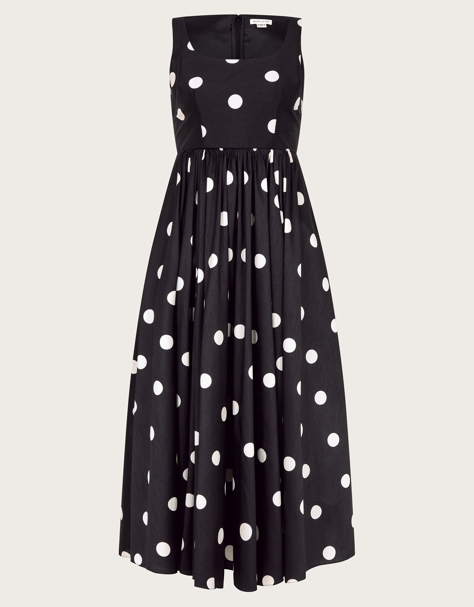 Sicily Spot Print Dress Black
