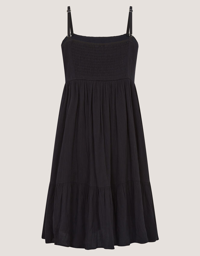 Crochet Sleeveless Dress, Black (BLACK), large