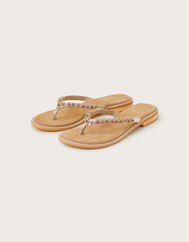 Diamante Suede Flip Flops, Multi (MULTI), large