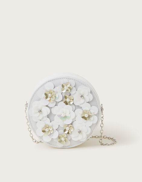 Sequin Floral Circle Bag, , large