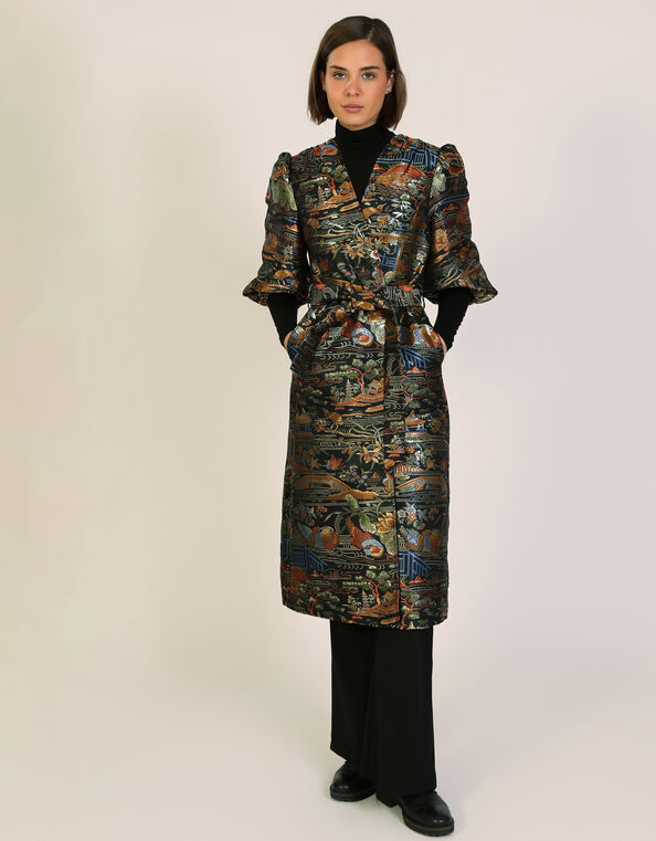 Traffic People Scenic Jacquard Duster Coat, Multi (MULTI), large