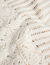 Cropped Knit Jumper, Ivory (IVORY), large